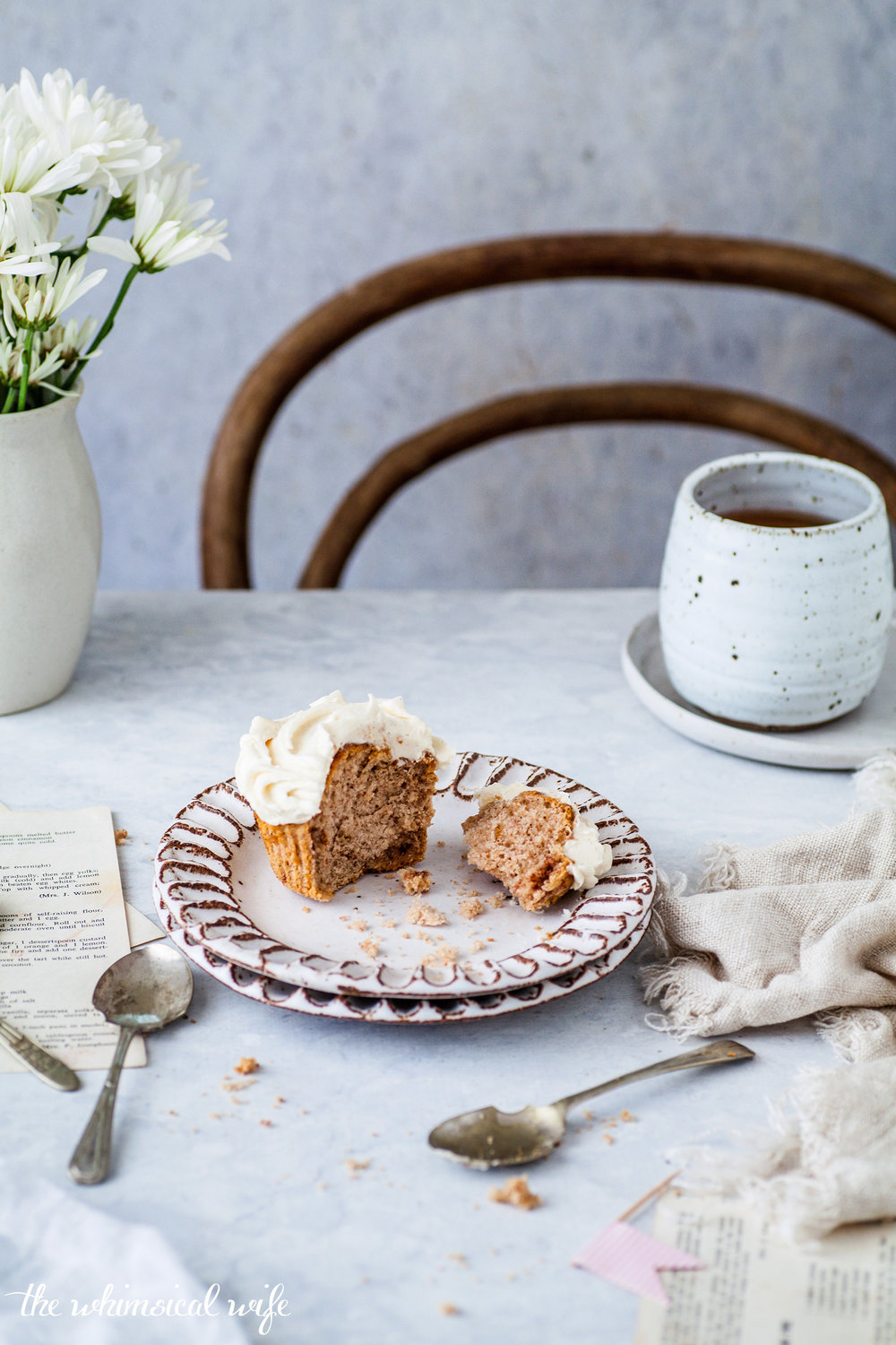 30 Cakes In 30 Days | 7. Chai Cupcakes With Honey Buttercream {GF, DF, Vegan & Nut Free} | The Whimsical Wife